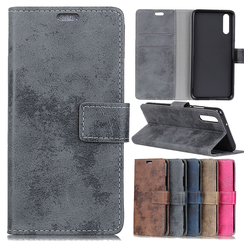 Case Huawei Y7 Pro (2019) #เคสฝาพับหนัง PU สไตล์ Vintage คุณภาพดีราคาเบาๆสบายกระเป๋า