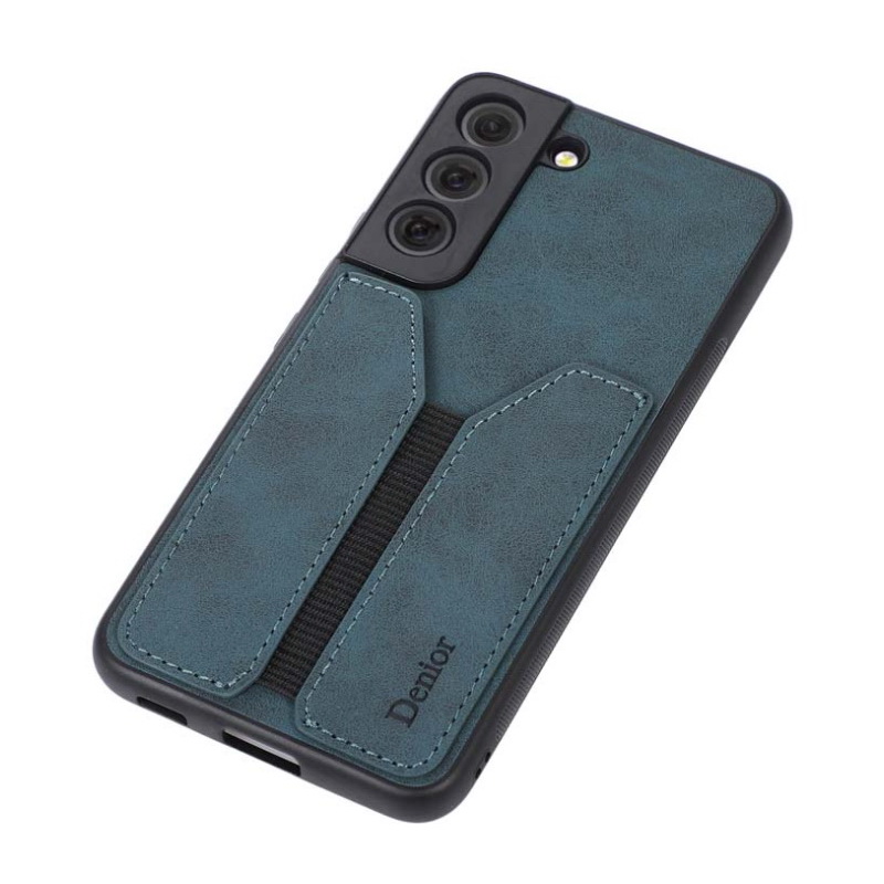 เคส Samsung Galaxy S22 5G #เคสฝาหลัง TPU เคลือบหนัง PU ขอบนิ่มมีช่องใส่บัตร Leather Coated TPU Hybrid