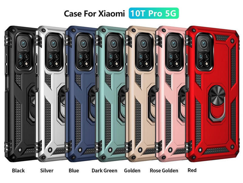 เคส Xiaomi Mi 10T Pro #เคสฝาหลัง Hybrid TPU+PC มีแหวนสวมนิ้ว