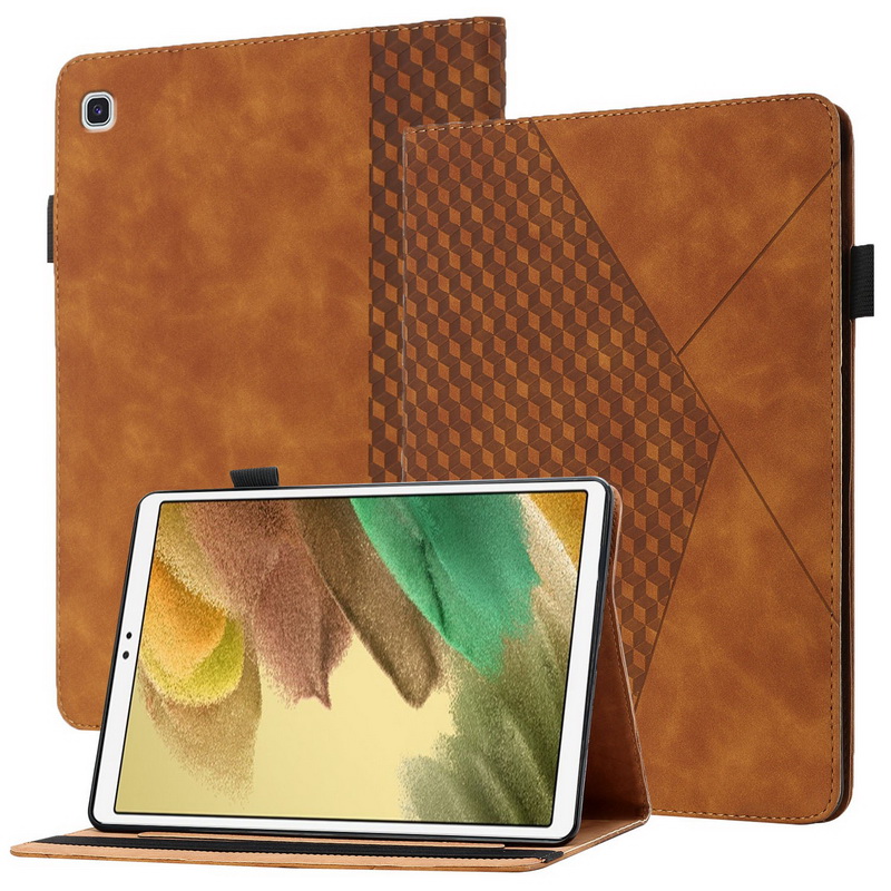 เคส Samsung Galaxy Tab A7 Lite 8.7" (T220,T225) #เคสฝาพับหนัง PU มีช่องใส่บัตร Embossed Flip Leather Case