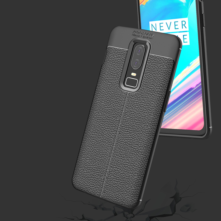 Case OnePlus 6 #เคสฝาหลัง TPU ผิวลิ้นจี่ช่วยป้องกันลายนิ้วมือและกันลื่นได้ดี