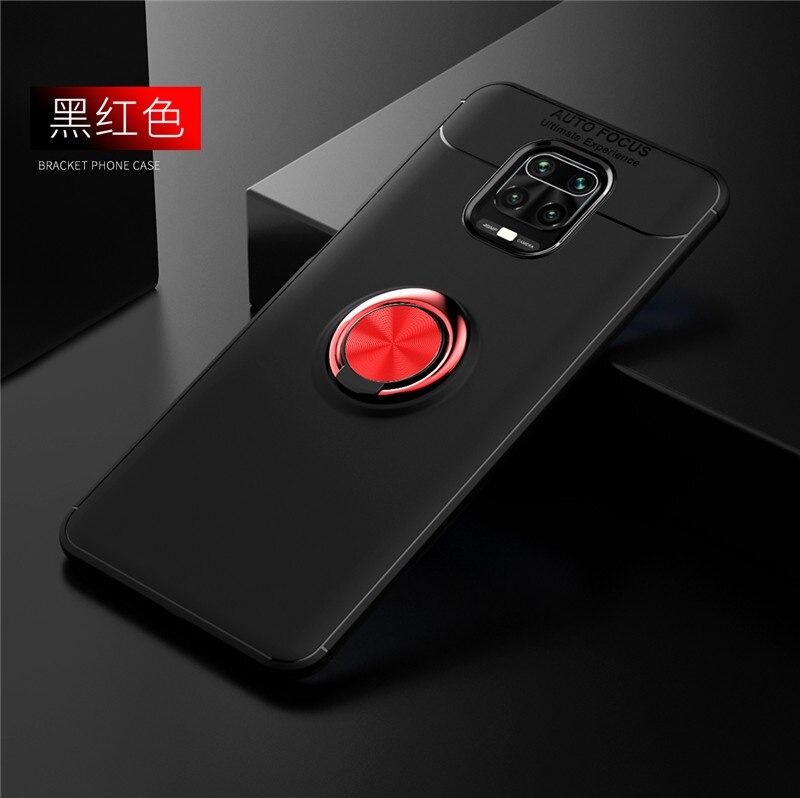 Case Redmi Note 9 Pro/Redmi Note 9S #เคสฝาหลัง Soft TPU Finger Ring Kickstand (แผ่นโลหะแบบ Built-in) Soft TPU
