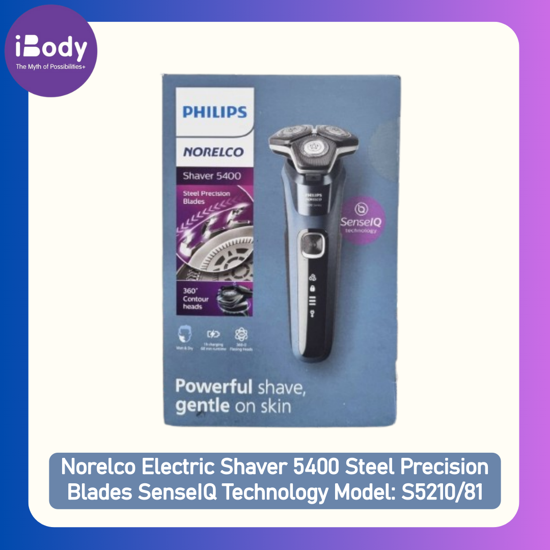 (Philips) Norelco Electric Shaver 5400 Steel Precision Blades SenseIQ Technology Model: S5210/81 ฟิลิปส์ เครื่องโกนหนวด