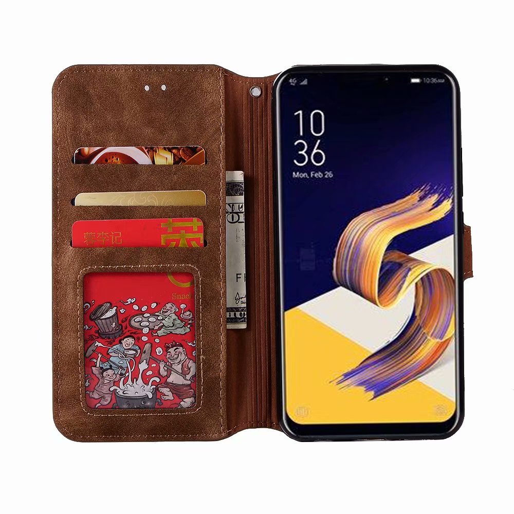 Case Asus Zenfone 5 ZE620KL / Zenfone 5Z ZS620KL #เคสฝาพับแบบกระเป๋าสตางค์ Premium Vintage PU Leather Wallet
