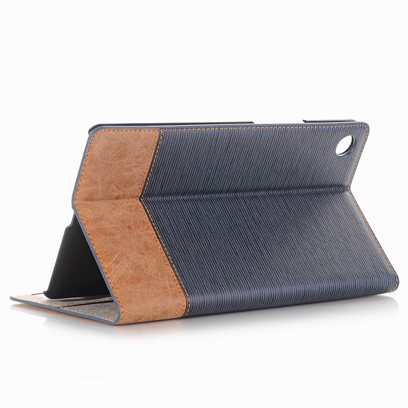 เคส Huawei MediaPad M5 (8.4 นิ้ว) #เคสฝาพับกระเป๋าสตางค์หนัง PU สมาร์ท 2 สี Bi-color Smart Stripe Leather Wallet