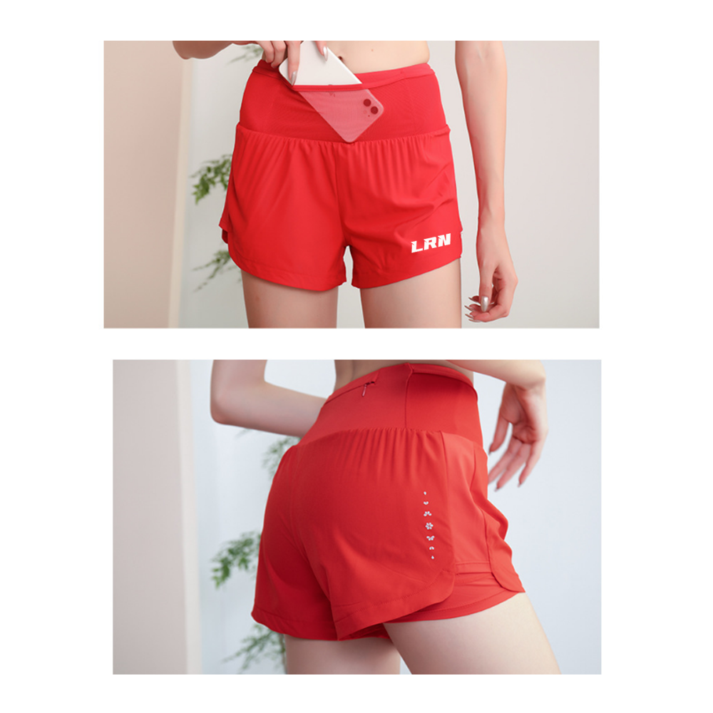 กางเกงวิ่งเทรล 2.5" ผู้หญิง กางเกงวิ่งมาราธอนผู้หญิง มีกระเป๋าใส่ของได้รอบเอว (G16)