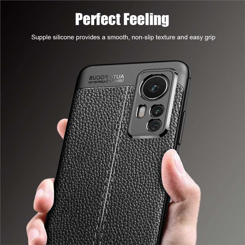 เคส Xiaomi 12 Pro #เคสแบบฝาหลัง TPU นิ่มลายหนัง PU ผิวลิ้นจี่ช่วยป้องกันลายนิ้วมือและกันลื่น