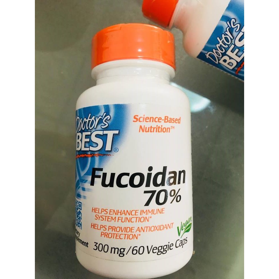 Best Fucoidan 70% ฟูคอยแดน 60 Veggie Caps (Doctor's Best) ลดน้ำตาลในเลือด ช่วยเพิ่มระบบภูมิคุ้มกัน ดูแลรักษาเนื้อเยื่อ