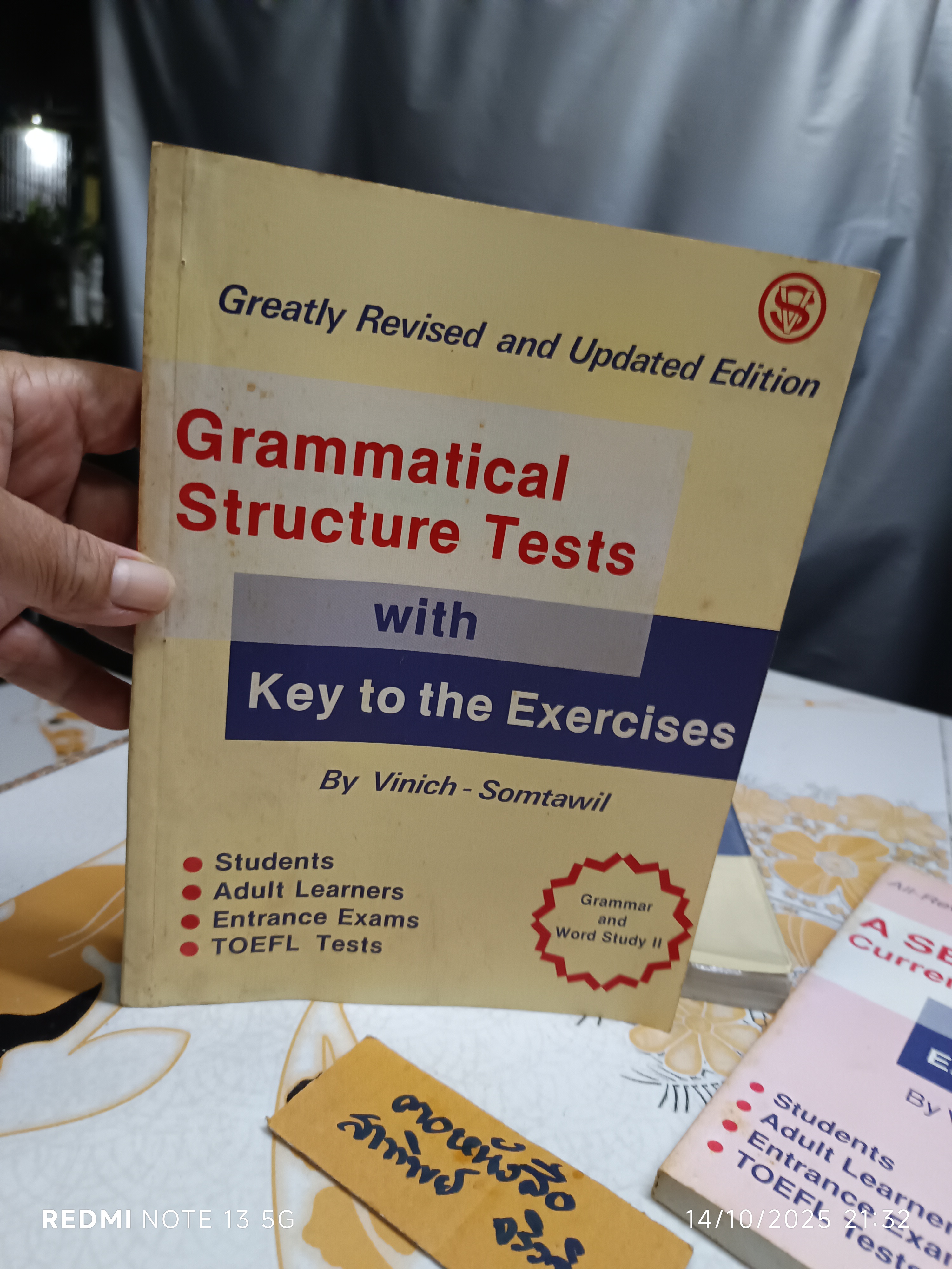 (ขายรวม 3 เล่ม) GRAMMAR and Word Study (เล่ม 1-3 ) by Vinich-Somtawil **สินค้าหมด**