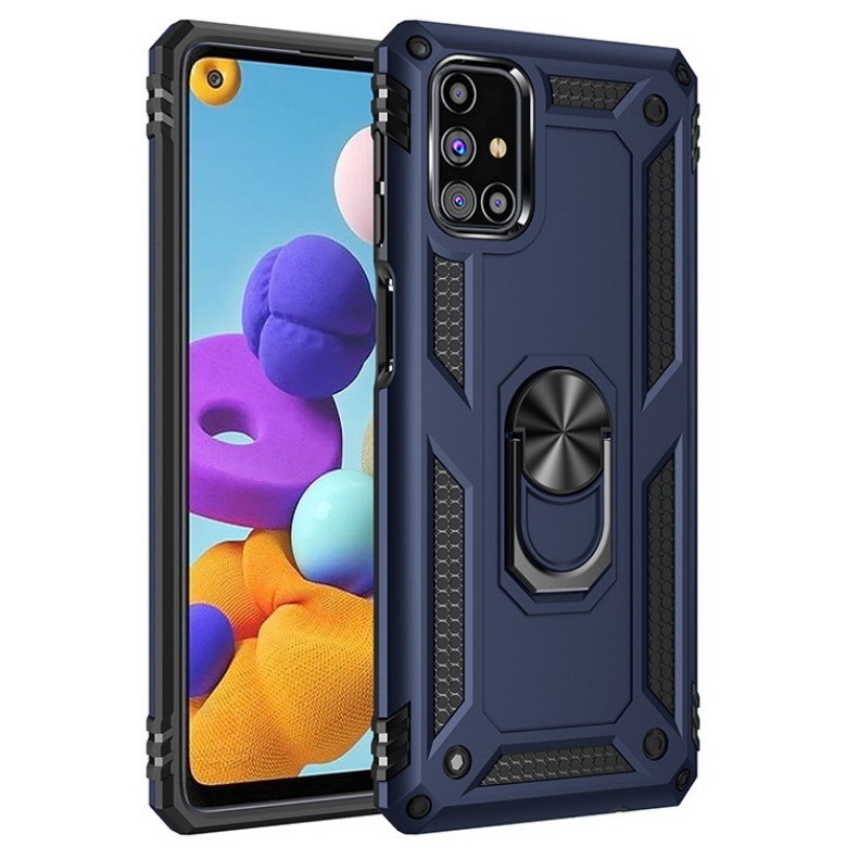 Case Samsung Galaxy M51 #เคสฝาหลัง Hybrid TPU+PC มีแหวนสวมนิ้ว