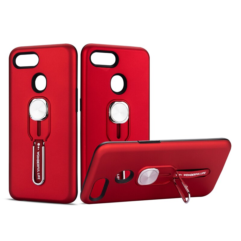 Case Oppo A7 / A5s / AX5s #เคสฝาหลังมีแหวนสวมนิ้วแม่เหล็ก Magnetic Finger Ring Kickstand Phone Cover