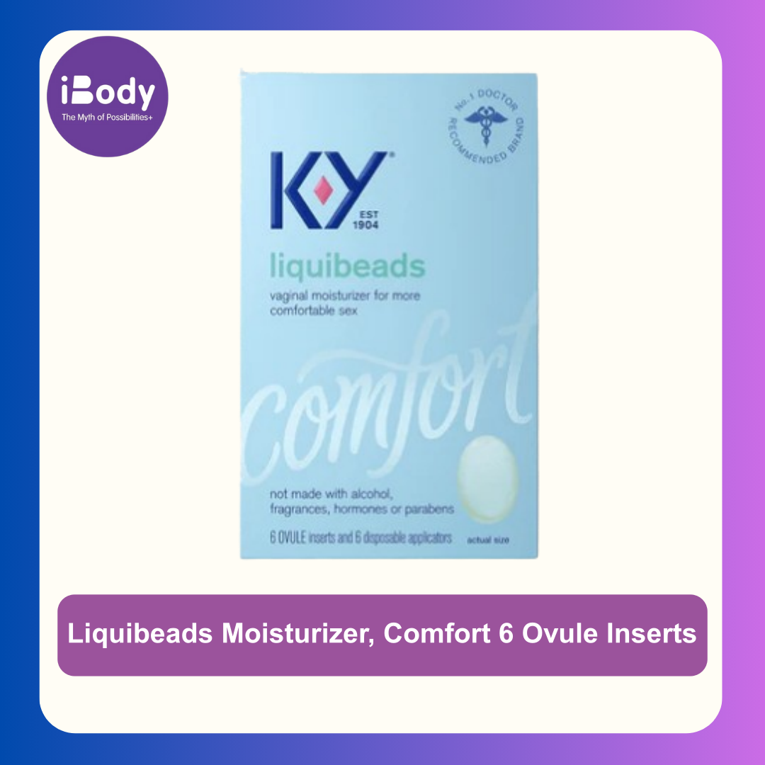 เค-วาย มอยส์เจอไรเซอร์และสารหล่อลื่น ชนิดเม็ด Liquibeads Moisturizer, Comfort 6 Ovule Inserts (K-Y®)