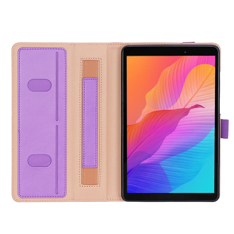 เคส Huawei MatePad T8 8 นิ้ว #เคสฝาพับหนัง PU มีที่สวมนิ้ว Card Holder Stand PU Leather Smart Case