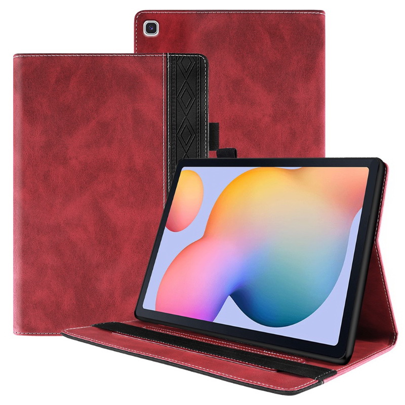 เคส Samsung Galaxy Tab S6 Lite 10.4 SM-P610 P615 P617 #เคสแบบฝาพับหนัง PU มีช่องใส่บัตรสีทูโทน