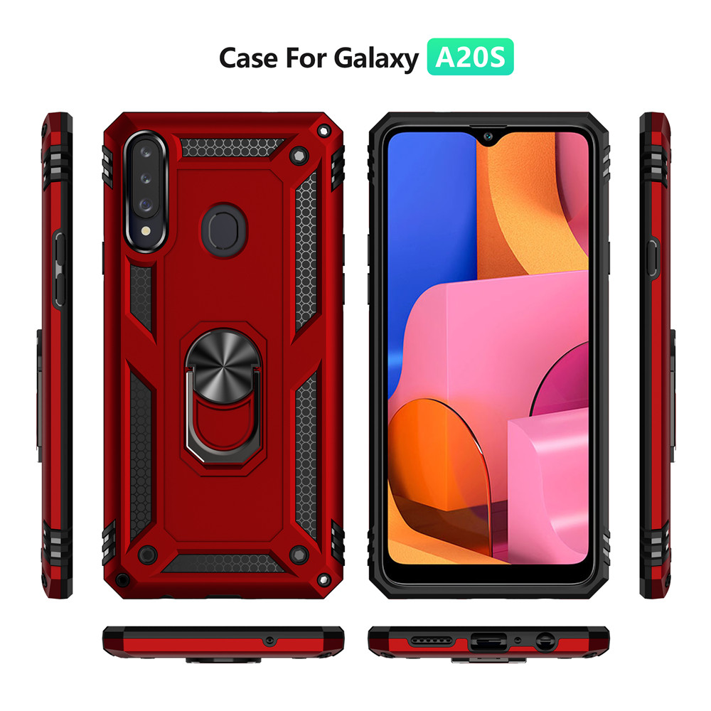 เคส Samsung galaxy A20s #เคสฝาหลัง Hybrid TPU+PC มีแหวนสวมนิ้ว