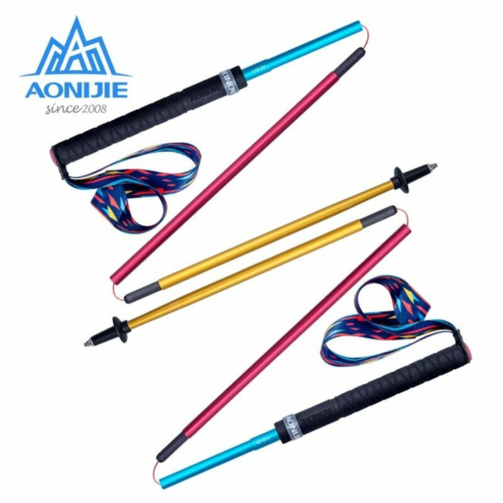 ไม้เท้าวิ่งเทรล เดินป่า น้ำหนักเบา AONIJIE สี Colorful 1 คู่ (T01)
