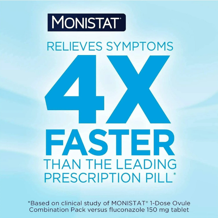 Monistat® 1-Day Treatment Combination Pack, Day or Nigth OVULE Yeast Infection 1 OVULE 9g (Tube) ตกขาว คัน เชื้อรา