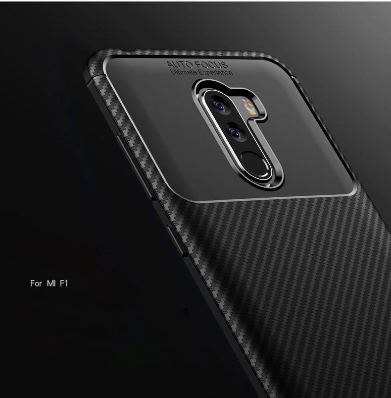 เคส Xiaomi Pocophone F1 #เคสฝาหลังนิ่ม Beetle ซีรีส์คาร์บอนไฟเบอร์ TPU สวยงามทันสมัย