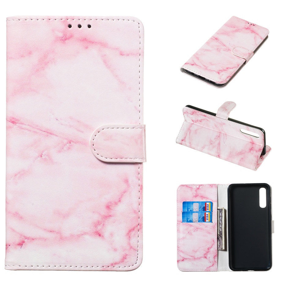 เคส Samsung Galaxy A50 / A50s / A30s #เคสฝาพับพิมพ์ลายหนัง PU แบบกระเป๋าสตางค์
