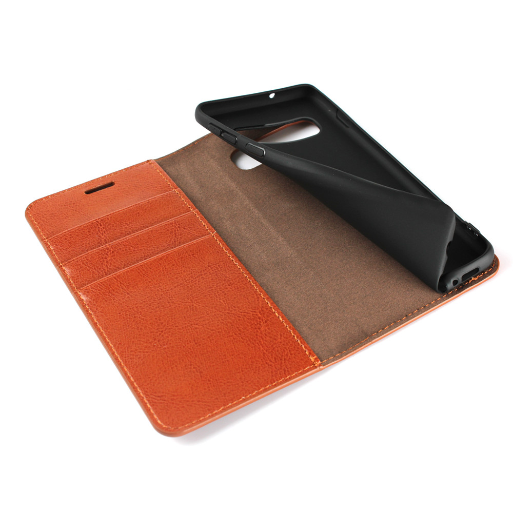 Case Samsung Galaxy S10 Plus #เคสฝาพับแบบกระเป๋าสตางค์หนังแท้ Crazy Horse Genuine Leather Wallet Shell