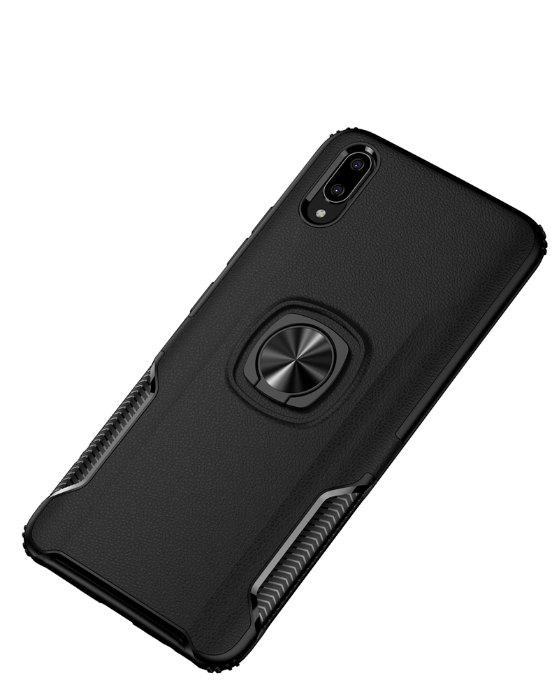 Case vivo V11 / V11 Pro #เคสฝาหลังหนังPU ANGIBABE TPU + PC Hybrid มีแหวนสวมนิ้วติดแม่เหล็ก