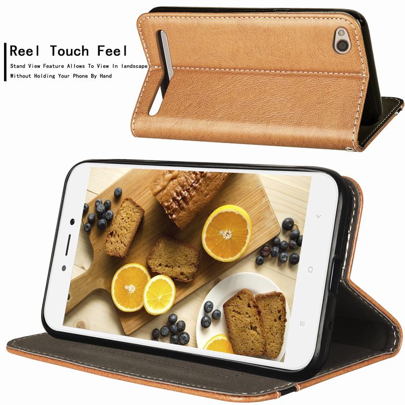 เคส Xiaomi Redmi 5A #เคสฝาพับหนัง PU สไตล์กระเป๋าสตางค์ Business Style Auto-absorbed PU Leather