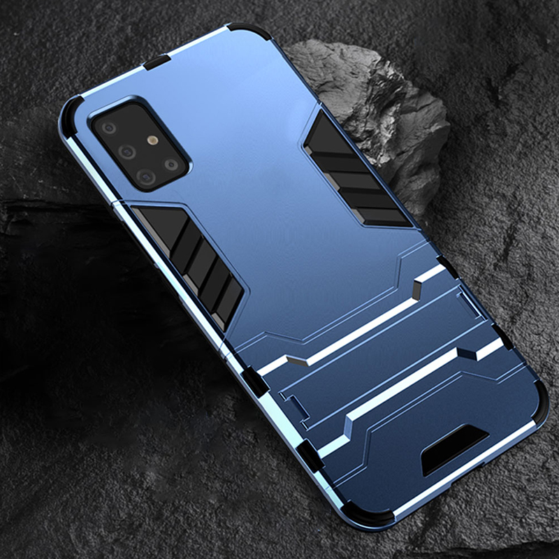 Case Samsung Galaxy A71 #เคสฝาหลังพลาสติก ไฮบริด TPU + Kickstand