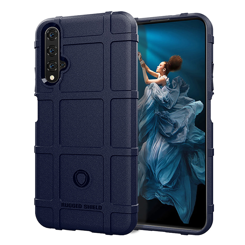 Case Huawei Nova 5T#เคสฝาหลัง Rugged Shield Series Soft Silicone Shock Absorption Matte กันกระแทก