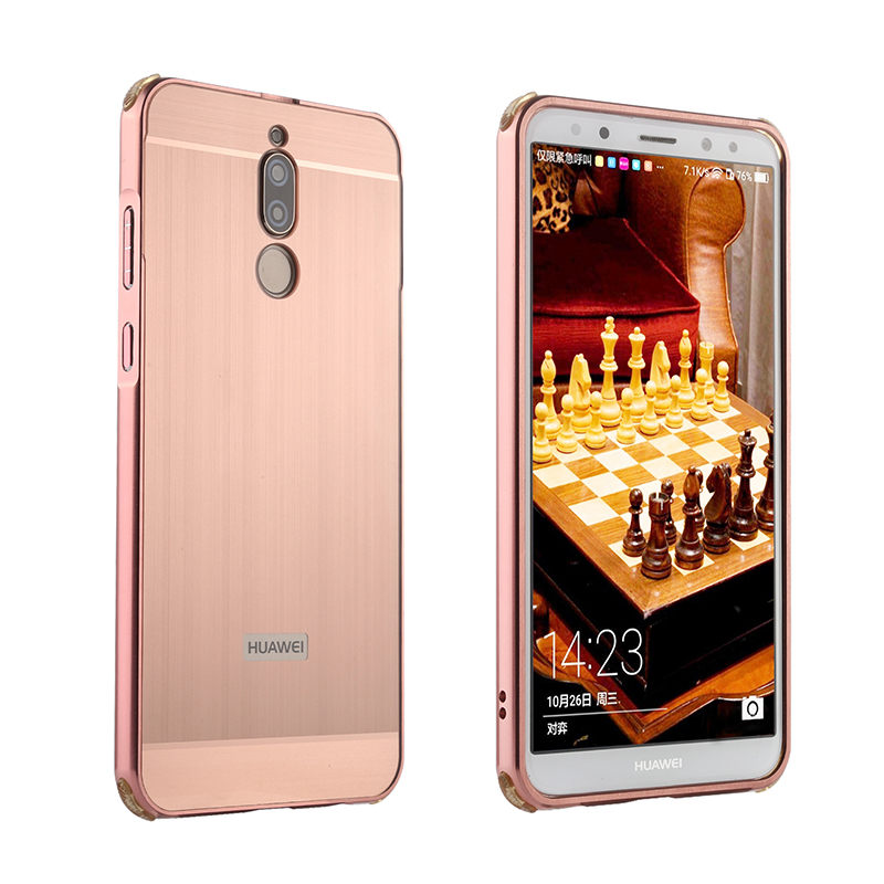 Case Huawei nova 2i5.9นิ้ว #เคสกรอบโลหะกันกระแทกฝาหลังพลาสติกเลื่อนสไลด์สวยงามทันสมัย