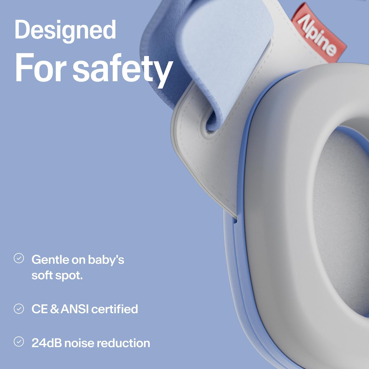 Alpine® Muffy Baby MB2 Size S ที่ปิดหู ลดเสียงรบกวน สำหรับทารกและเด็กเล็ก ที่อุดหู