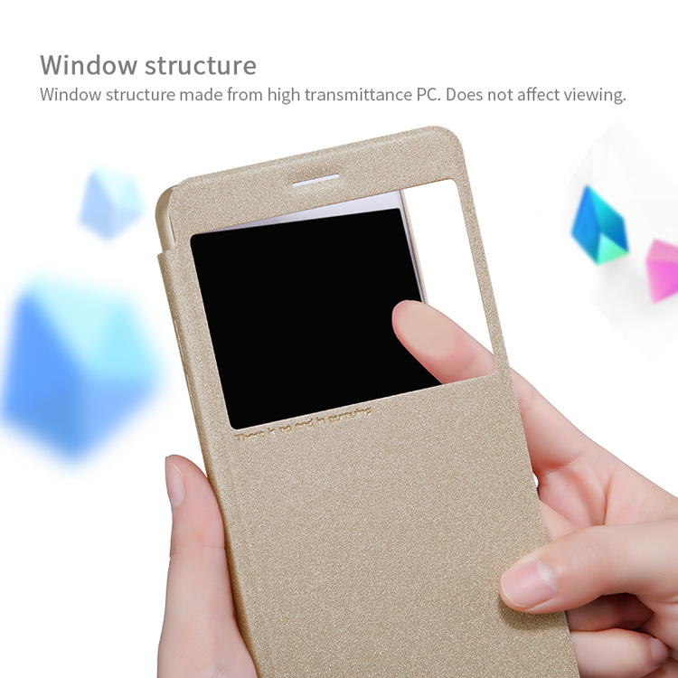 Case Oppo R9s Plus #เคสฝาพับ NILLKIN รุ่น Sparkle Window ใช้งานได้สะดวก