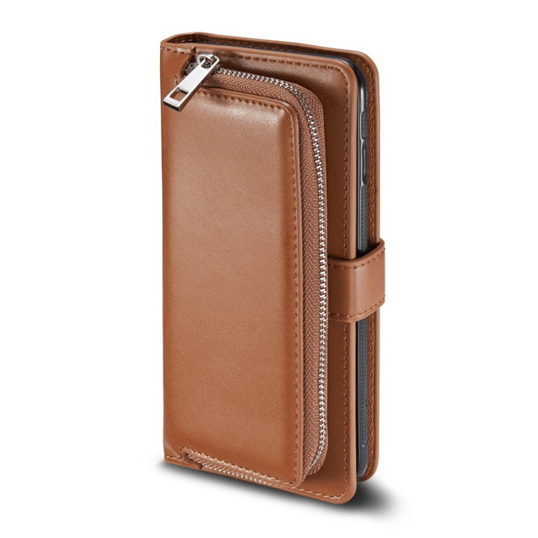 Case Samsung Galaxy Note 10+ #เคสหนังฝาพับสไตล์กระเป๋าสตางค์มีช่องซิบ PU Wallet Split Leather 2 in 1 Card Slot + Money slot + Magnetic Separable Shell