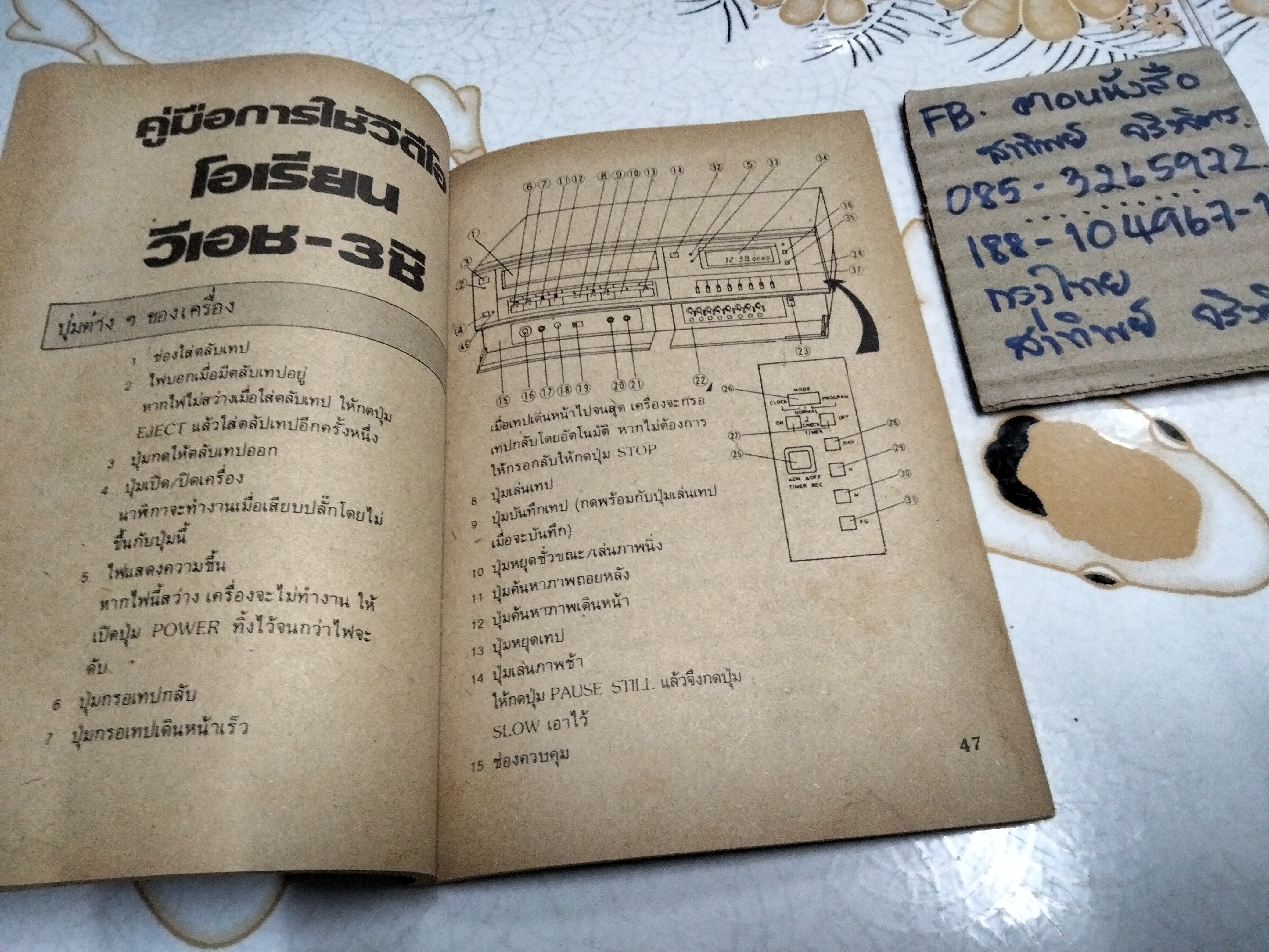 หนังสือ คู่มือแนะนำการใช้วีดีโอทุกรุ่น