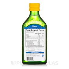 Carlson Labs® Wild Norwegian Cod Liver Oil, Natural Lemon Flavor 1,100 mg 250 mL Freshness & Potency Purity Guaranteed น้ำมันตับปลาจากนอเวย์