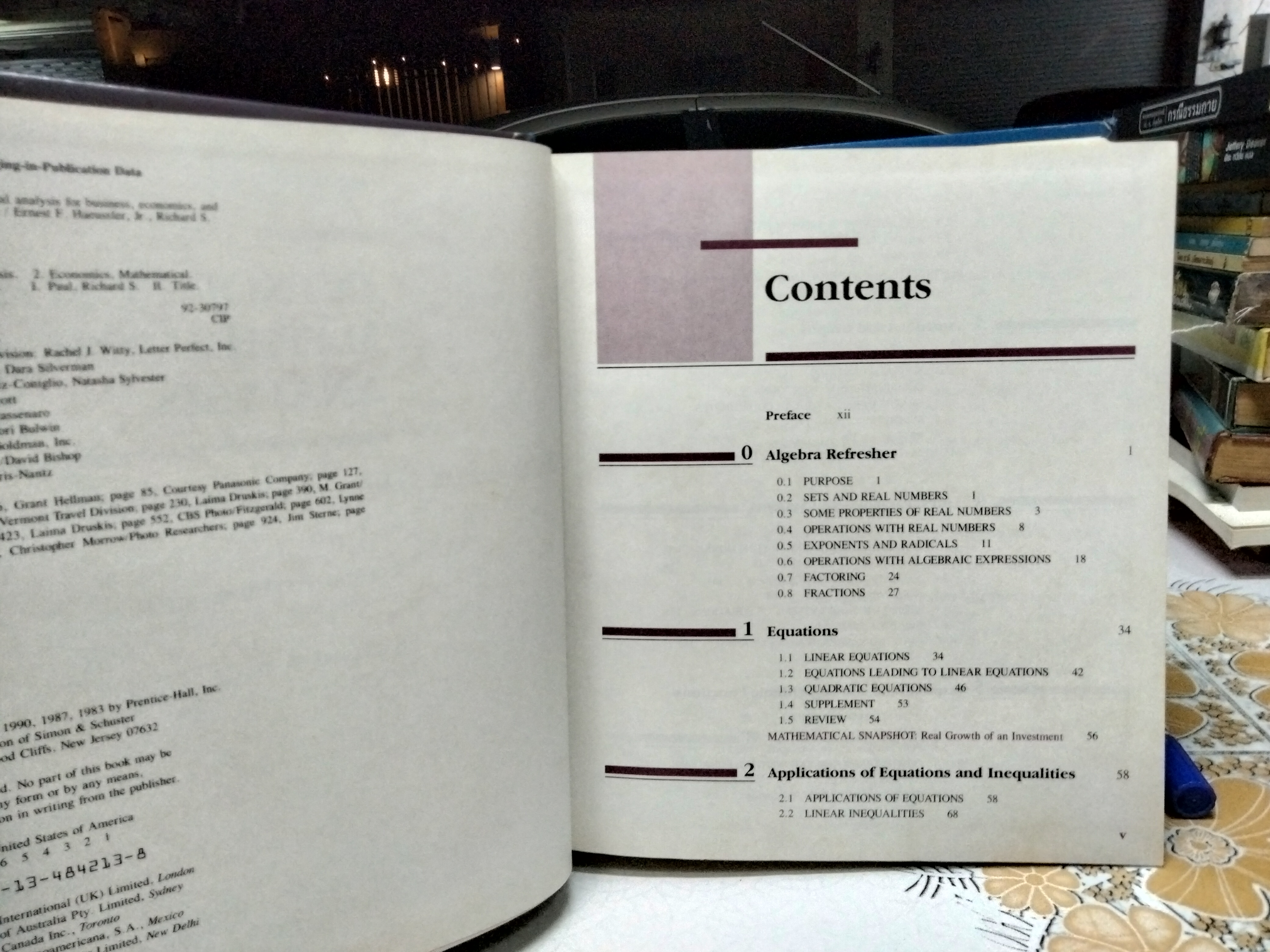 Introductory Mathematical Analysis for Business, Economics, and the Life and Social Sciences (7th edition) **สินค้าหมด**