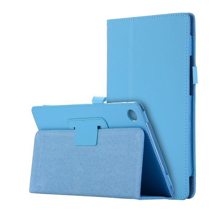 เคส Huawei MediaPad M5 Lite 8 #เคสฝาพับหนัง PU ผิวลิ้นจี่ Litchi Skin Leather Case