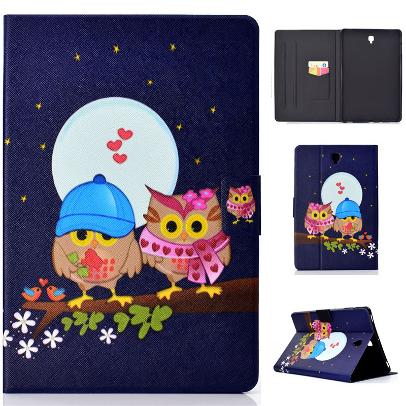 เคส Samsung Galaxy Tab S4 10.5 T830 T835 T837 #เคสฝาพับหนัง PU รูปแบบการพิมพ์ลายน่ารักๆมีช่องใส่การ์ด