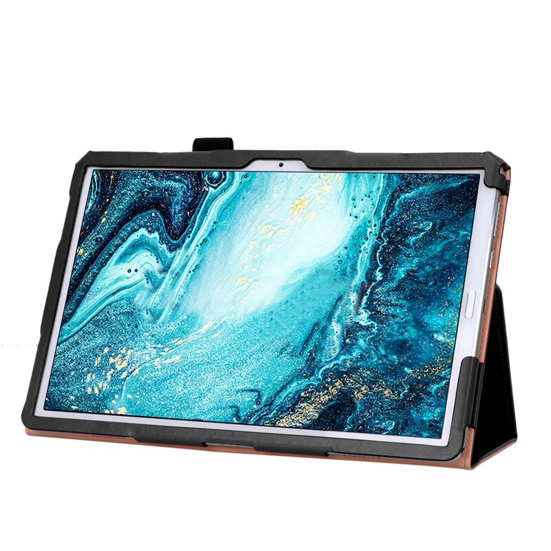 Case Huawei MediaPad M6 10.8 นิ้ว #เคสฝาพับหนัง PU มีที่สวมนิ้ว Card Holder Stand PU Leather Smart Case