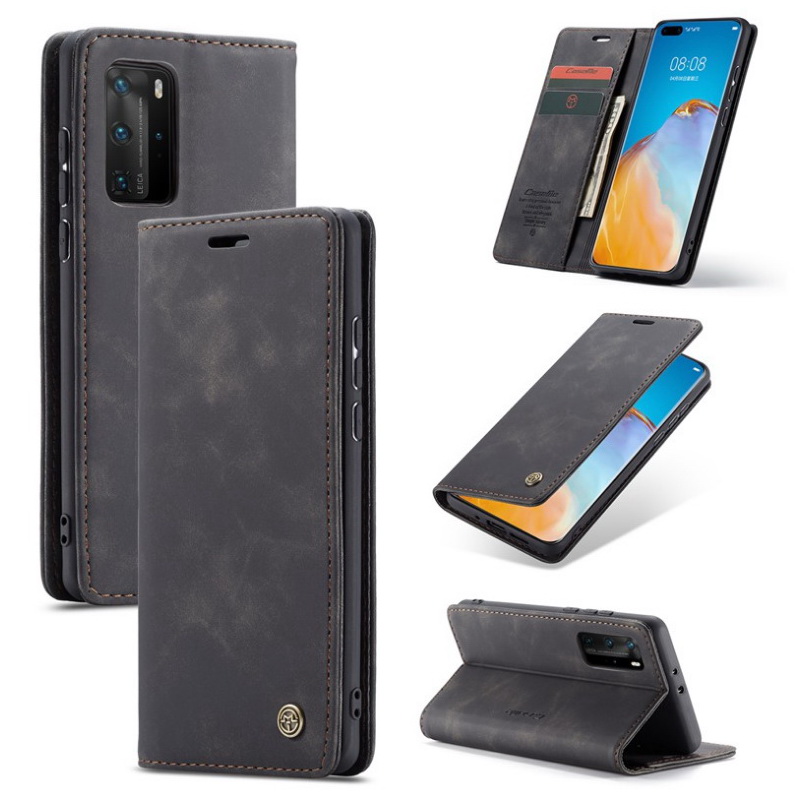 เคส Huawei P40 Pro #เคสฝาพับหนังกระเป๋าสตางค์ CASEME Auto-absorbed Leather Wallet