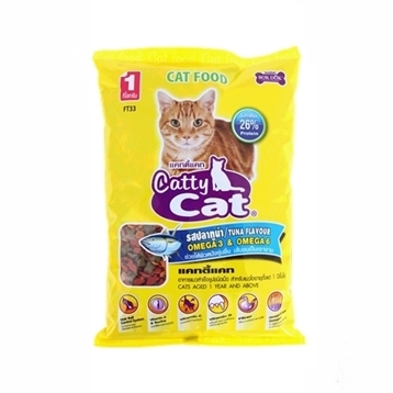 Catty Cat อาหารแมวเม็ด รสปลาทูน่า 1kg. FT33