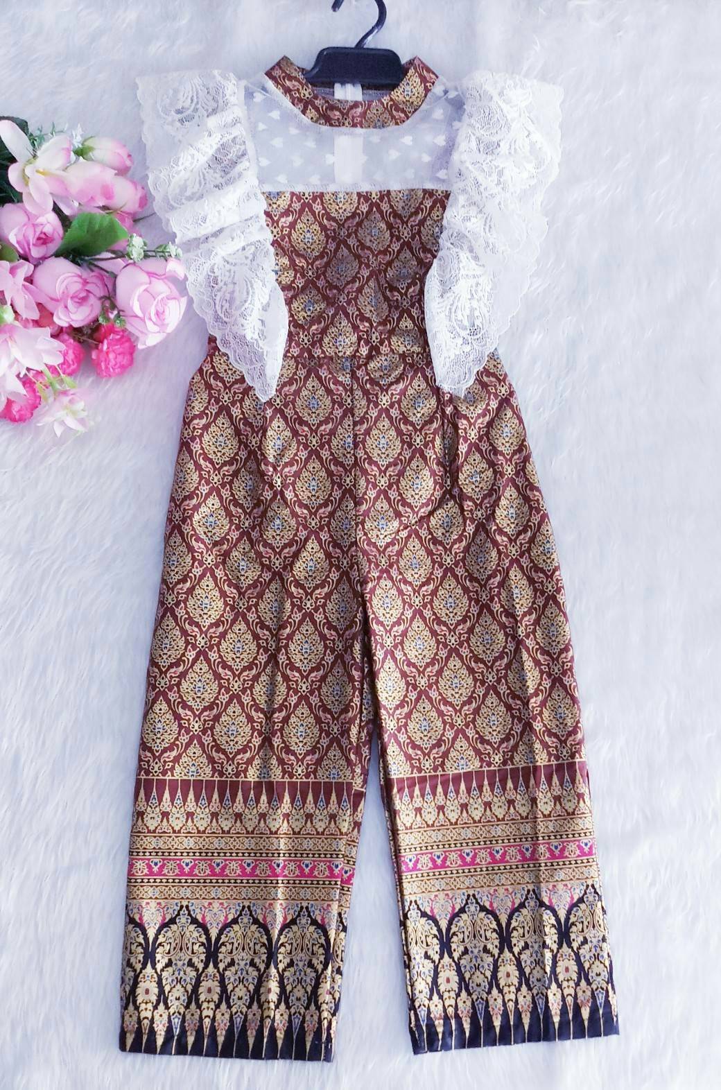 ชุดจั๊มผ้าไทย เด็กหญิง