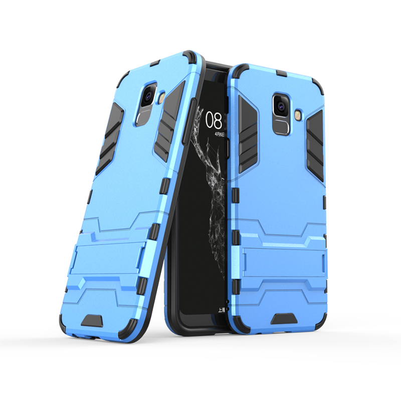 Case Samsung Galaxy A6 (2018) #เคสฝาหลังพลาสติก ไฮบริด TPU + Kickstand