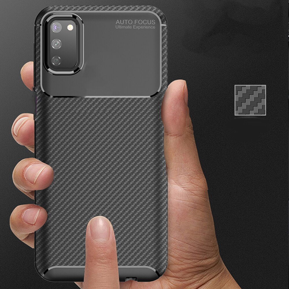 Case Samsung Galaxy S10 Lite #เคสฝาหลังนิ่ม Carbon Fiber Anti-drop TPU Protection