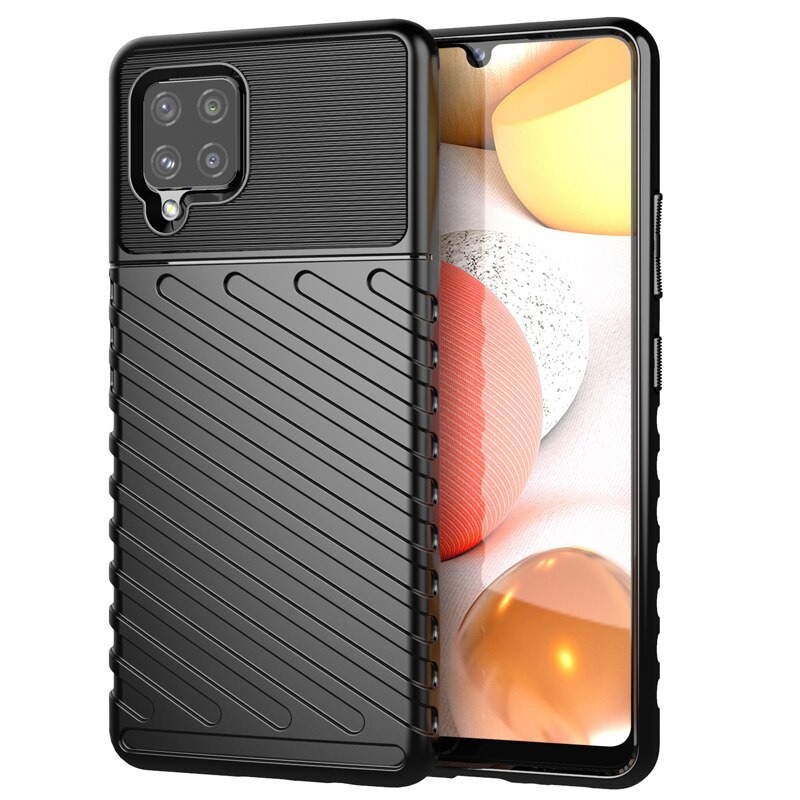 Case Samsung Galaxy A42 5G #เคสฝาหลัง TPU อ่อน Thunder Series Twill Texture Soft TPU