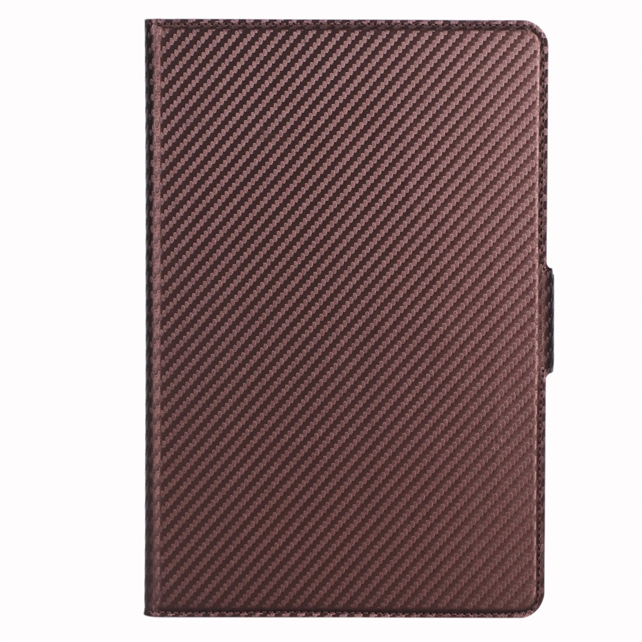 Case Huawei MediaPad M6 10.8-inch #เคสแบบฝาพับลาย Carbon Fiber Texture Magnetic Leather Shell มีช่องใส่การ์ด