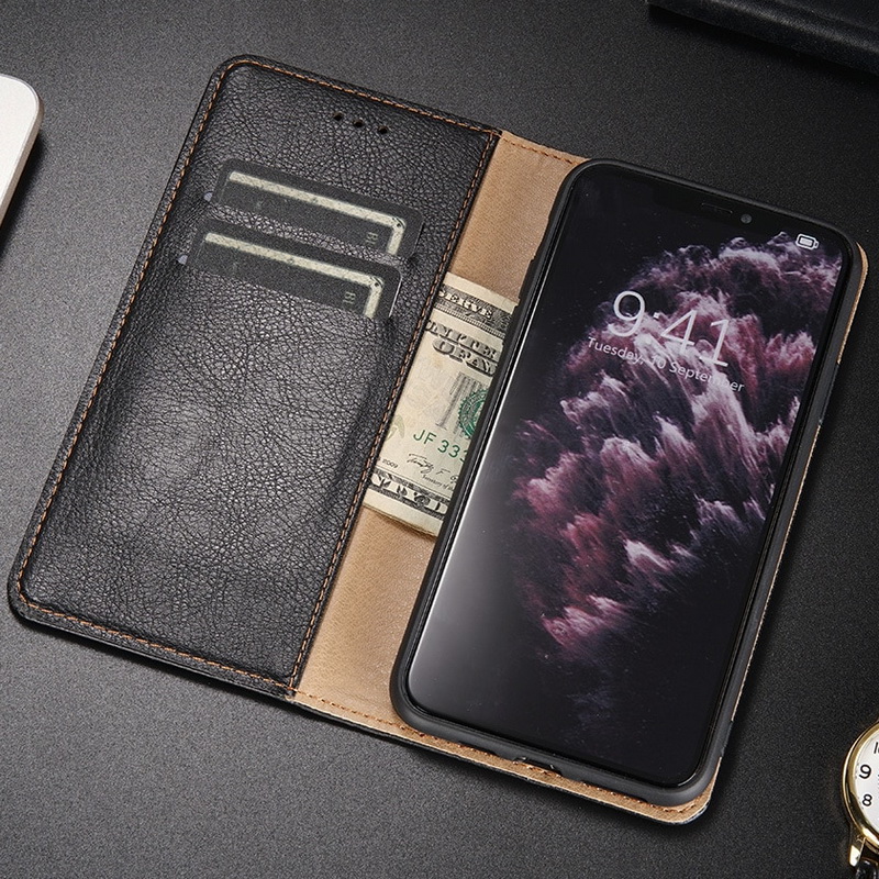 Case Redmi Note 10 4G #เคสฝาพับหนัง PU มีช่องเสียบบัตร ฝาปิดแม่เหล็กดูดซับอัตโนมัติ