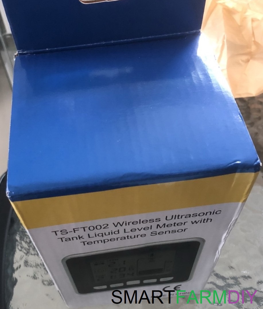 เซนเซอร์วัดความลึกและอุณหภูมิ Wireless Water Tank Liquid Depth Meter Ultrasonic Temperature sensor display, 3.3 inch