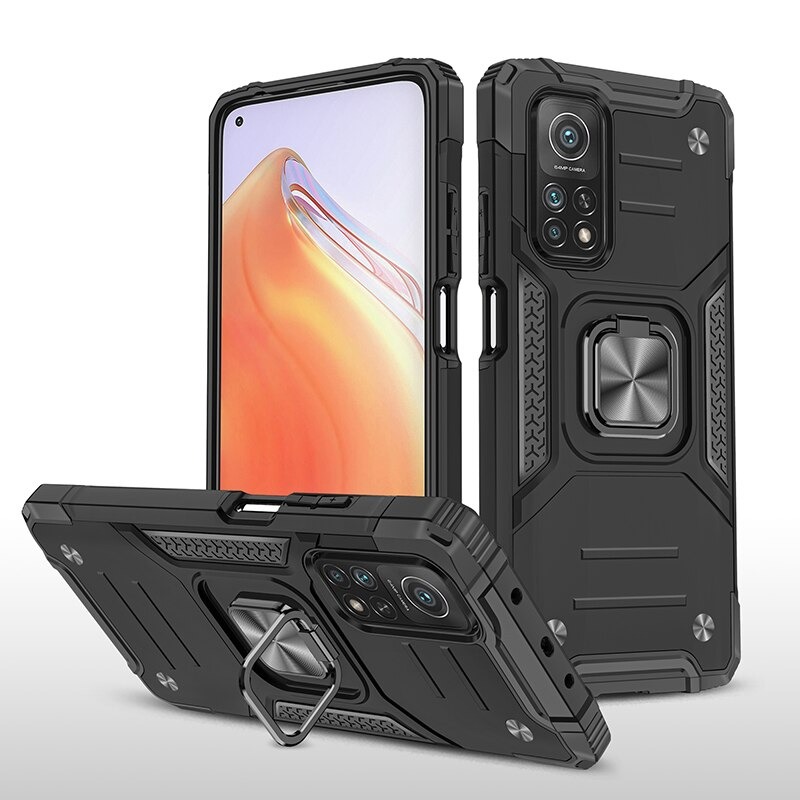 Case Xiaomi Mi 10T Pro #เคสฝาหลัง Hybrid TPU+PC มีแหวนสวมนิ้ว