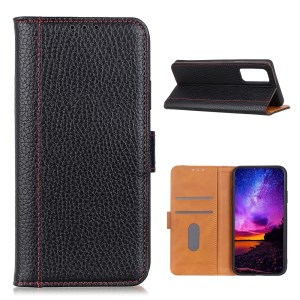 Case Samsung Galaxy S20 FE/S20 FE 5G#เคสฝาพับหนังแยกผิวลิ้นจี่ แถบปิดแม่เหล็ก