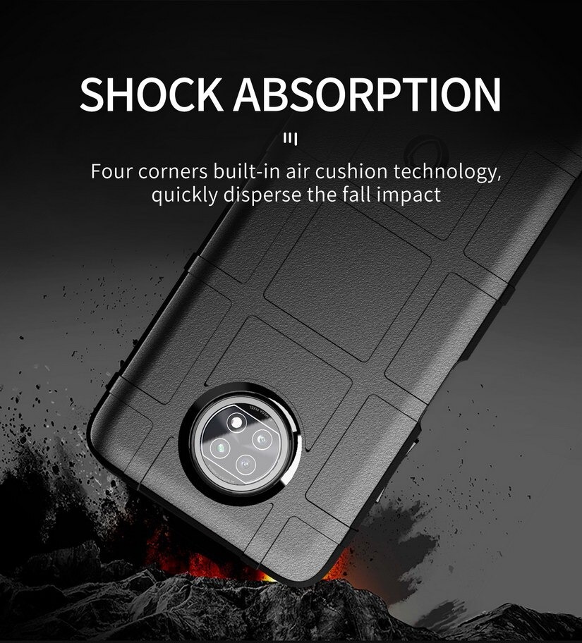 Case Redmi Note 9T 5G #เคสฝาหลัง Rugged Shield Series Soft Silicone Shock Absorption Matte กันกระแทก